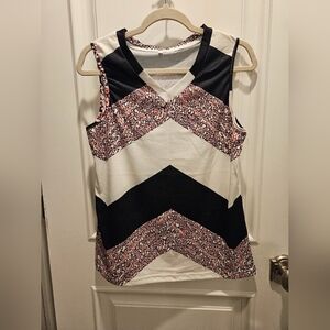 Women's V‎ Neck top Multi color Medium